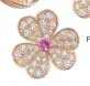  ??  ?? FRIVOLE EARRINGS, SMALL MODEL IN ROSE GOLD, PINK SAPPHIRES, DIAMONDS