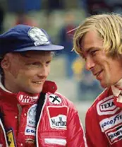  ?? ANSA ?? Niki Lauda e James Hunt: mitico il loro duello nel 1976