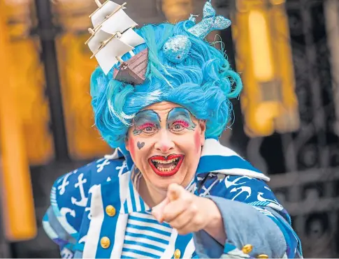  ??  ?? OH YES WE ARE!: Perth Theatre’s panto dame Barrie Hunter will be online this year. Picture by Steve MacDougall.