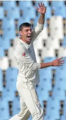  ?? STUART HESS ?? Duanne Olivier of South Africa appeals for a LBW during day 2 of the 2018/19 Castle Lager Test Series match between South Africa and Pakistan at SuperSport Park, Centurion on 27 December 2018 © Chrsitiaan Kotze/BackpagePi­x