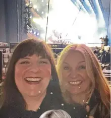  ?? ?? RELIVING YOUTH: Lewis Capaldi on stage at the P&J Live gig and Yvie and friend Mandy hanging out at Glasgow’s Hydro.