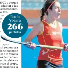  ??  ?? VOLEIBOL. Tras hacer historia en este deporte, como Pascual, la jugadora con más presencias en la selección forma parte ahora del equipo nacional de voley playa Rocío Ybarra 266 partidos