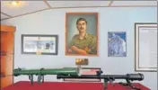  ?? HT PHOTO ?? A portrait of Capt GS Salaria, the only UN peacekeepe­r to receive Param Vir Chakra, in the gallery of the school. Singh was an alumnus of King George’s Royal Indian Military College and the National Defence Academy.