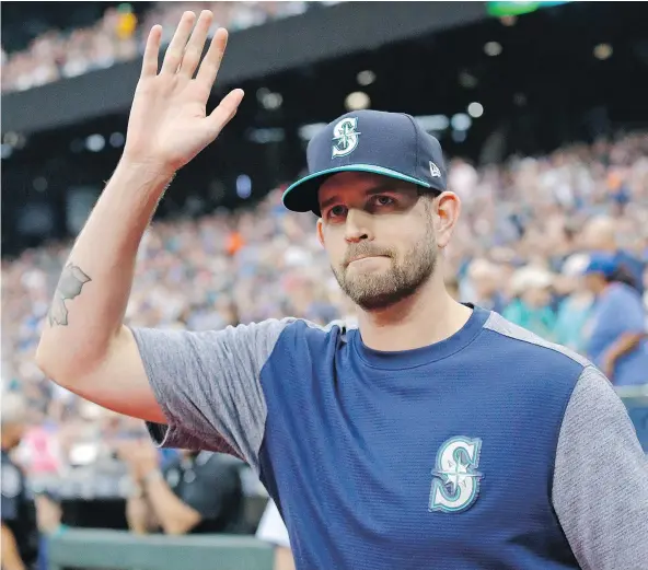  ?? — THE ASSOCIATED PRESS FILES ?? Despite landing on the disabled list this month, Ladner’s James Paxton has been the Seattle Mariners’ most trusted arm this season as the franchise chases down its first AL playoff berth since 2001. Not too shabby for a team with only one real starter.