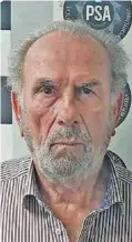  ?? ?? Handout mugshot released by Argentina’s Airport Security Police (PSA) on June 6, 2023, shows Chilean doctor Manfredo Enrique Jurgensen after his arrest at Ezeiza Internatio­nal Airport on June 3, 2023.