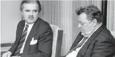  ?? Foto: Frank Mächler, dpa ?? Peter Gauweiler 1987 mit Franz Josef Strauß.