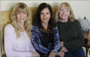  ?? Christina Cox/The Signal ?? Kathy Gorlick, left, Ana Dwork and Jan Lynch sit in Dwork’s home in Valencia on Wednesday. The trio, all retirees from La Mesa Junior High School, formed their YouTube channel “Ma’am Talks!” in December 2017 to embrace getting older through humor and friendship.