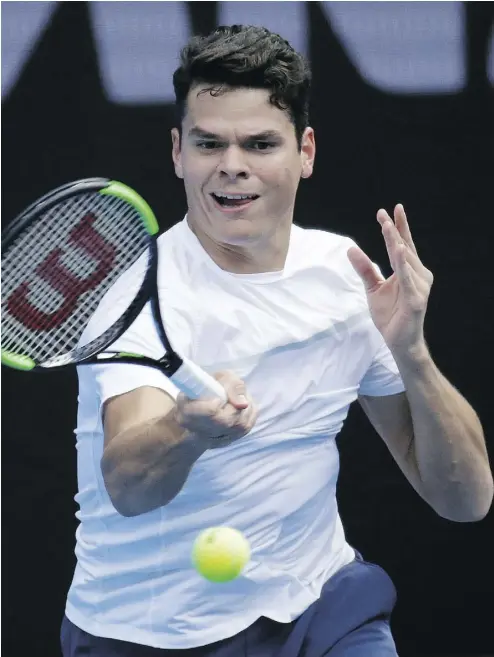  ?? DITA ALANGKARA / THE ASSOCIATED PRESS ?? Canada’s Milos Raonic is ranked No. 3 in the world heading into the Australian Open, which begins this week.