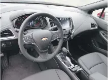  ??  ?? The 2018 Chevrolet Cruze Diesel’s interior features good ergonomics.