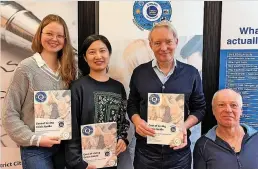  ?? ?? Team The Stirling CAB Social policy volunteers, responsibl­e for the research and guide – Leanne Inglis, Yiran Zhang, David Briggs & Paul Chitty