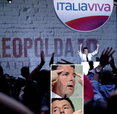  ?? (Lapresse) ?? A Firenze
Il leader di Italia viva Matteo Renzi, 44 anni, ha chiuso con il suo intervento la decima edizione della convention all’ex stazione Leopolda