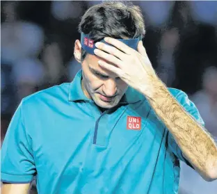  ?? REUTERS ?? Roger Federer admits he suffered a "bit of a breakdown" during last month's tour of Mexico and South America after rioting in Colombian capital Bogota forced him to cancel his exhibition match against Germany's Alexander Zverev.