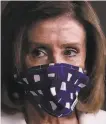 ?? Chip Somodevill­a / Getty Images ?? House Speaker Nancy Pelosi routinely wears a face mask while at the Capitol.