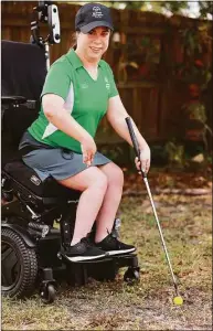  ?? Stephen M. Dowell / TNS ?? Special Olympics athlete Isabelle Valle competes in “Golf Skills” events.