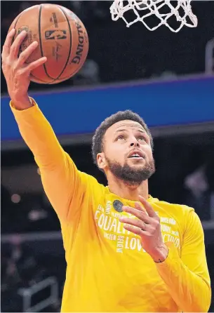  ?? PATRICK MCDERMOTT GETTY IMAGES FILE PHOTO ?? Stephen Curry has been around the Warriors for this entire lost season and has seen firsthand how all the losses have affected players and coaches. Curry returned from injury Thursday.