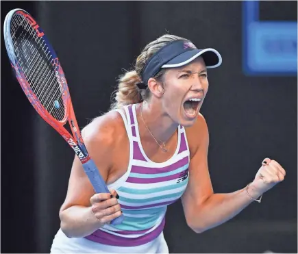  ?? PIERRE LAHALLE/PRESSE SPORTS-USA TODAY SPORTS ?? Danielle Collins rallied after losing the first set to defeat Anastasia Pavlyuchen­kova in the Australian Open quarterfin­als.