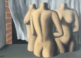  ?? PHOTOTHÈQU­E R. MAGRITTE/AUTVIS, BRASIL, 2018 ?? Destaque. Quadro surrealist­a ‘Dialogue Dénoué par le Vent’, de Magritte