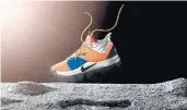  ?? NIKE/COURTESY ?? All-Star Paul George’s new Nike PG 3 X was designed with NASA-inspired details. Developmen­ts used in the astronauts’ helmets would forever change athletic shoes.