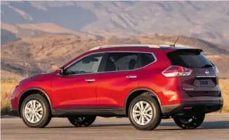  ??  ?? For drivers whose priorities lie more toward a comfortabl­e and quiet ride, Nissan’s 2014 Rogue is a huge step up from its less-refined predecesso­r. And despite its mainstream pricing, it drives like a premium vehicle.
