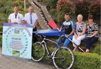  ??  ?? Nicholas Corkery and Gary Lawlor pictured here at Mallow Primary Health Care Centre with John and Maura Carroll (Loinnir Members), and Mary Corkery of Kilbrin Social Club.