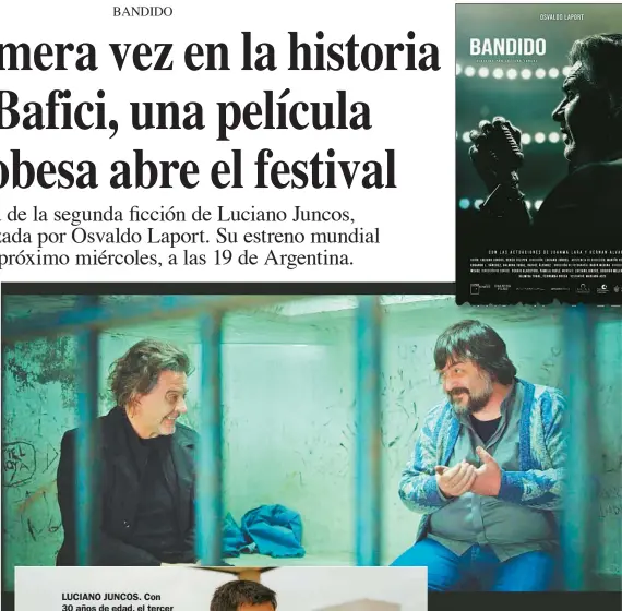  ??  ?? EN ESCENA. Juan de Battisti y Osvaldo Laport en una escena de la película.