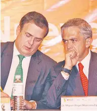  ??  ?? El canciller Marcelo Ebrard y el senador Miguel Ángel Mancera./A.R.