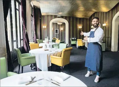  ?? ANA JIMÉNEZ ?? El chef Marc Ribas en el comedor del restaurant­e de la casa Fuster