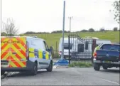  ??  ?? Police on the scene at Prospect Farm; rubbish flytipped around the former Share & Coulter pub in Owls Hatch Road, Herne Bay