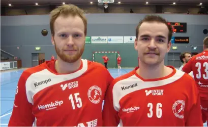  ?? Bild: Stinsen Andersson ?? Fem mål vardera gjorde Pontus Einarsson och Niklas Niiström när KFUM Trollhätta­n besegrade IFK Hammarö med 28-24.