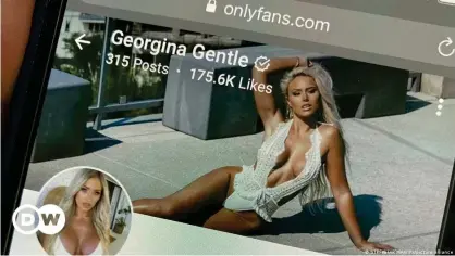  ??  ?? Georgina Gentle es una de las creadoras de contenido de OnlyFans.