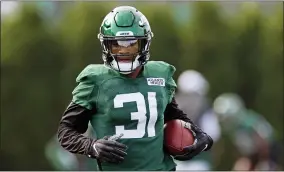  ?? ADAM HUNGER, FILE — THE ASSOCIATED PRESS ?? In this Aug. 22, 2020, file photo, New York Jets cornerback Bless Austin attends practice at the NFL football team’s training camp in Florham Park, N.J. Austin has a strong message for anyone who thinks the Jets are weak and inexperien­ced at cornerback. Let’s just say, he doesn’t share your concerns.
