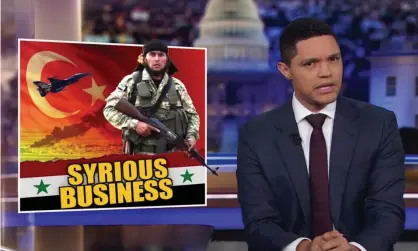  ?? Photograph: Youtube ?? Trevor Noah: ‘The Middle East was already a geopolitic­al Jenga tower, and then Donald Trump comes in and he’s like, ‘What if we move the whole table?’’
