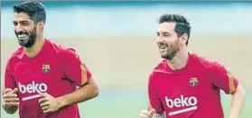  ?? FOTO: FCB ?? n Con trabajaron juntos y sonrientes. Luego viajó a Perugia
Llegaron y