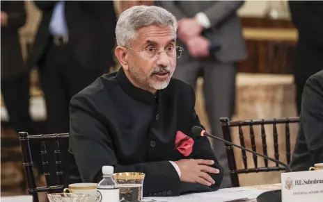  ?? Reuters ?? Subrahmany­am Jaishankar, pictured in the US, spoke in New Delhi at the Raisina Dialogue, India’s largest foreign policy event