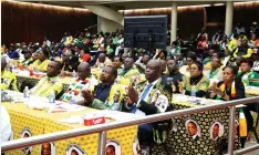 ?? — Picture: Joseph Manditswar­a ?? Central Committee members follow proceeding­s during the 122nd Ordinary Session of the ZANU PF Central Committee
