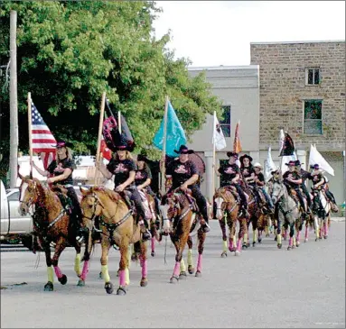  ?? MARK HUMPHREY ENTERPRISE-LEADER ?? Hannah Sanders formed the Lincoln Riding Club precision drill team known as “The Regulators” in 2013 with Marlana Edgmon and Megan Anderson. The Regulators will perform nightly during the 65th annual Lincoln Rodeo at the Lincoln Riding Club Arena....