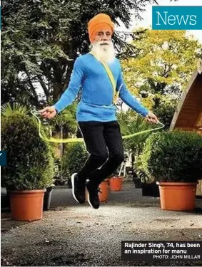  ?? PHOTO: JOHN MILLAR ?? Rajinder Singh, 74, has been an inspiratio­n for manu