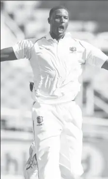  ??  ?? Jason Holder was the pick of the West Indies bowlers yesterday with another 5-for on his way to 100 test wickets.