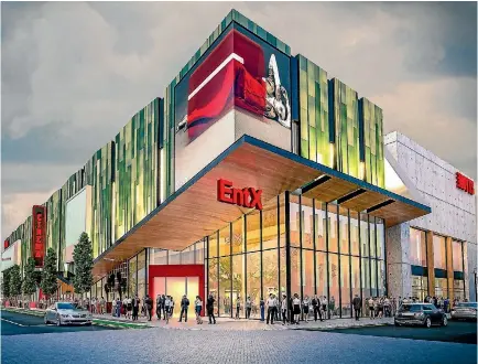  ??  ?? An artist’s impression of how the planned Hoyts cinema in central Christchur­ch will look.