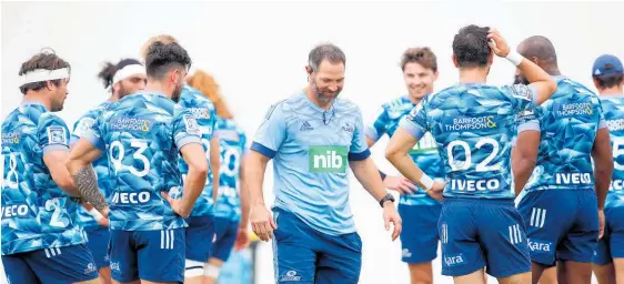  ?? Photo / Getty Images ?? Blues coach Leon Macdonald is preparing his side for eight matches at “close to test match intensity”.