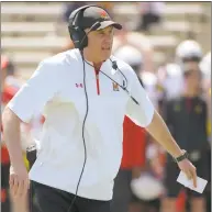  ?? Karl Merton Ferron / TNS ?? Maryland head coach D.J. Durkin is on administra­tive leave following the death of player Jordan McNair and amid reports of a toxic culture around the program.