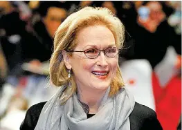  ?? AP ?? Meryl Streep ha destacado en todas las áreas de la industria.