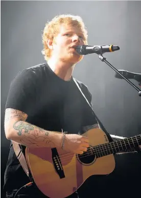  ?? Picture / Dean Purcell ?? It seems we just can’t get enough of Ed Sheeran, named New Zealand’s moststream­ed artist yet again by Spotify.