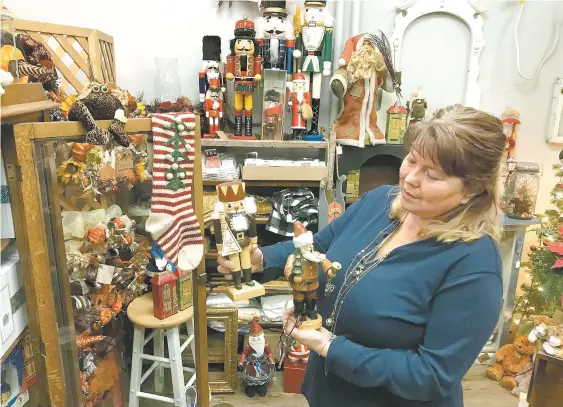  ?? PHOTOS BY RYAN KNELLER/THE MORNING CALL ?? This N That Finds U owner Monica Newhard is seen inside her newly opened store on Delaware Avenue in Palmerton. Newhard says she offers an array of potential gifts that can’t be found in other stores, some she finds, some made locally by consignors.