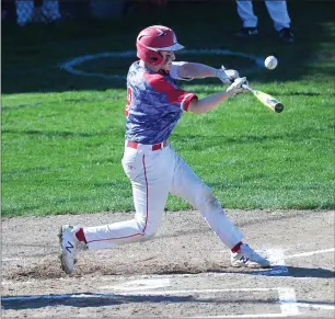  ?? File photo by Ernest A. Brown ?? Mount St. Charles graduate Trey Bourque stayed busy this summer playing for Evolution Baseball on the AAU circuit. The catcher was named to the all-tournament team at a tournament in Virginia.