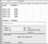  ??  ?? ZW2() setzen Sie zur Berechnung von Endbeträge­n mit unterschie­dlicher Verzinsung ein.
