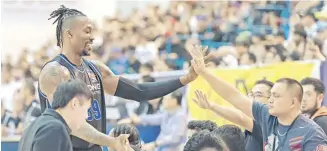  ?? PHOTOGRAPH COURTESY OF STRONG GROUP ?? DWIGHT Howard remains grateful to Filipino fans despite failing to lead Strong Group Athletics to the title of the 33rd Dubai Internatio­nal Basketball Championsh­ip.