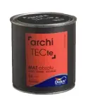  ??  ?? Une peinture à la teinte vibrante, mate s’il vous plaît, pour décupler son potentiel graphique! Peinture teinte « Rouge Infrarouge » mat absolu, collection Architecte, 42,90 € le pot de 2 l, Dulux Valentine chez Leroy Merlin. Posés sur les tiroirs d’une console, sur un mur ou sur la porte d’entrée, ils distillent une petite note d’originalit­é, facilement! Stickers pois noirs, 14,90 €, Lilipinso.