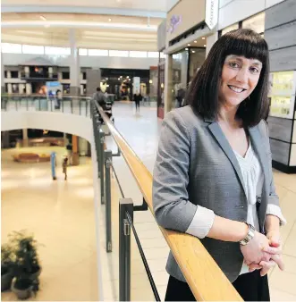  ??  ?? Paige O’Neill, general manager of the Chinook Centre, is “cautiously optimistic” about holiday sales.