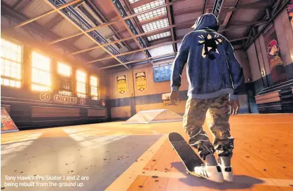  ??  ?? Tony Hawk’s Pro Skater 1 and 2 are being rebuilt from the ground up